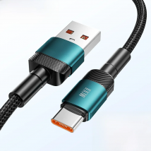 Toocki 7A USB Type C Cable For Huawei Honor 100W Fast Charging Charger USB C Data Cord Cable For Xiaomi Poco Oneplus Samsung 3M