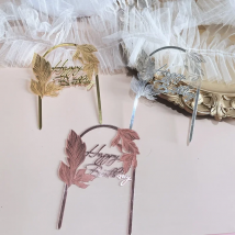 New Original Gold Pink Happy Birthday Cake Toppers Acrylic Birthday Cupcake Toppers for Kids Birthday Party Cake Decorations