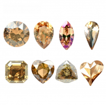 Golden Shadow Best Quality Rhinestone Mix Shapes Crystal Pointed Back Glass Nail Art Stones Shiny Nail Decorations