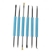 6Piece Steel Solder Assist BGA PCB Repair Tool Set Heat Precision Electronic Components Welding Grinding Cleaning Hand Tools