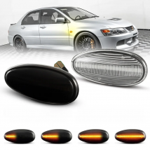 2x LED Dynamic Side Marker Lights Turn Signal Lamps For Mitsubishi Lancer 8 Montero 3 Pajero 3 Outlander 1 Delica 4 i Miev Space