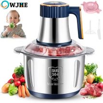 OWJHE Tritacarne Elettrico 5L Frantoio Alimentare 6S Acciaio Inossidabile Multifunzionale Affettatrice di Verdure Chopper Robot da Cucina per Bambini