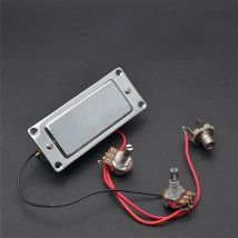 Dual Coil Closed Humbucker Pre-Wired Guitar Pickup with Volume and Tone 92*37.5mm Silver