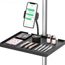 Adjustable Lash Tray Holder for Ring Light – Clip-On Organizer Stand with Phone Holder for Eyelash Extension Beauty Accessories