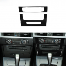 For Bmw 3 Series 2005-2012 e90 e92 Piano Black Air Conditioner CD Control Panel Plastic Cover Car Interior Accessoriers Sticker