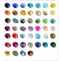 100 stücke 14mm Kristall Kronleuchter Teile Glas Octagon Perlen In 1 Loch/2 Löcher DIY Strang