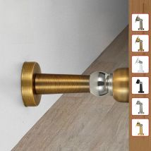 KAK Stainless Steel Magnetic Doorstop Non-Punch Wind-Proof Door Stopper Wall Mounted Floor Mounted Door Holder Door Hardware
