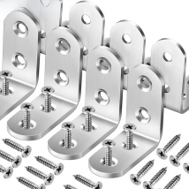NAIERDI 10PCS 90 Grad Winkel Ecke Klammern Edelstahl Ecke Brace Fastener Wand Klammern Aufhänger für
