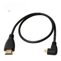 90 Degree Micro HDMI to HDMI Cable UP/Left/Right Angled Micro HDMI Cable for Digital camera Sony a6400 GH4 tablet 50cm/150cm