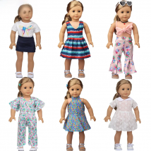 43cm Reborn New Born Doll Spring Summer Clothes Dress Butterfly Skirt For 18 Inch American&OG Girl Doll Russia DIY Gift`s Toy