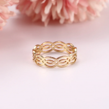 Cazador Wave Shape Finger Rings Stainless Steel Fashion Women Geometrical Ring 2025 New Arrival Jewelry Birthday Party Gift