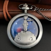 New Arrival Famous Story Vintage Hollow Color Dial Quartz Pocket Watch Necklace Pendant Gifts For Women Or Man with Fob Chain