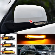 2pcs For Jeep Grand Cherokee WK2 2011-2018 2019 2020 Car LED Dynamic Turn Signal Side Mirror Light Rear Mirror Blinker Lamp