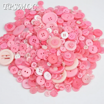 TPSMOC Top Quality Sweet Pink Series 50 Gram Sewing 2 Holes Mixed  Promotions Buttons Resin Sewing Scrapbook DIY Making