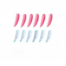 KESFISHING 100pcs 0.5" MAGGOT Artificial Soft Silicone lures Bread Worm Bait Ice Fishing Tackle Trout Fish Smell