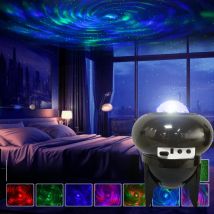 Galaxy Projector 3-in-1 Rgb Music Star Galaxy Movie Night Light with Bluetooth Speaker and White Noise Night Light Suitable for Children's Bedroom Birthday Gift/Player Room/Hard Decoration
