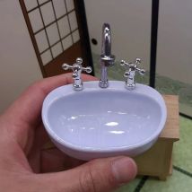 1/6 Dollhouse Mini Sink Faucet Model for The Dollhouse Kitchen Furniture Decoration Accessories