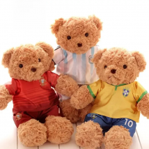 Plush Football Player Toys Plushie Teddy Bear Doll Souvenir For Children