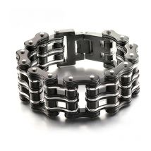 Mens Bracelets,Punk Biker Bicycle Motorcycle Chain Link Bracelets for Men&Women,Three-layer  Stainless Steel Jewelry