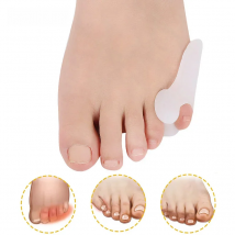 Pexmen 2/4Pcs Gel Pinky Bunion Corrector Toe Separators Bunionette Pads Toe Spacers for Pain Relief of Corn Callus and Blisters