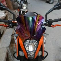 Motorcycle Double Bubble Windshield WindScreen Screen For 2011 2012 2013 2014 2015 2016 KTM 125 200 390 Duke Black Iridium Smoke