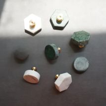 Light Luxury White Green Marble +brass Handle Wardrobe Dresser Knob Cupboard Cabinet Door Handles Drawer Pulls Decor Furniture