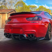 Car Rear Bumper Diffuser Lip Splitters for BMW 6 Series F06 F12 F13 M6 2013-2016 Rear Bumper Diffuser Lip Spoiler Carbon Fiber