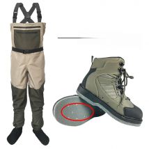 Fly Fishing Shoes With Nails & Pants Aqua Felt Sole Upstream Sneakers Clothing Set Rock Sport Wading Waders Boot Hunting No-slip