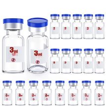 Sterile Glass Vials Sealed with Rubber Stopper and Burr-Free Aluminum Plastics Cap,Sterile Packaged 20pcs