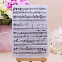 Alinacutle CLEAR STAMPS Music Background DIY Scrapbooking Card Album Paper Craft Rubber Transparent