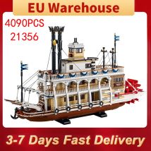 4090 pezzi Steamboat Building Blocks Set Modello di nave da fiume assemblare giocattoli in mattoni regali per bambini adulti compatibile con set 21356