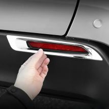 Chrome Rear Fog Light Cover Bumper Reflector Surrounds For Subaru Solterra Toyota bZ4X 2023 2024 2025