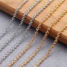 GUFEATHER C157,diy chain,18k gold rhodium plated,copper metal,pass REACH,nickel free,diy bracelet necklace,jewelry making,1m/lot