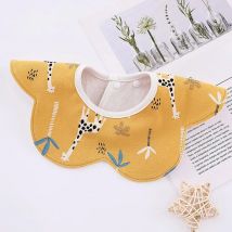 Baby Bibs Waterproof 360 Degree Flower Shape Stuff For Newborns Boy Girl Feeding Burp Cloth Saliva Towel Infant Apron