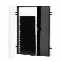 H&L SINCE 1990 20 Row Faux Lash Synthetic Mink Individual Eyelash Extension Dark Black Matte Soft Natural Eyelash Extension