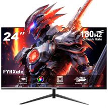 FYHXele Monitor da gioco da 24 pollici 180Hz Display per computer 1K FHD Tempo di risposta da 1 ms Schermo per la cura degli occhi Supporto LCD HDR G-Sync VESA