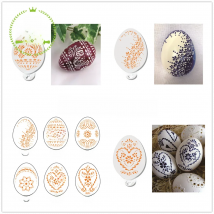 Dorica 6Pcs/Set Easter Egg Cake Cookies Stencils Plastic Pastry Cookies Template Kitchen Biscuit Baking Mould Cake Tools