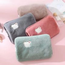 Electric Hot Water Bag Reusable Plush Hot Water Bottle EU Plug Charging Heating Water Bags Winter Warm Hand Pocket