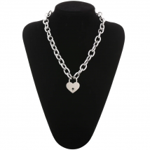 Key To My Heart Lock Necklace Pendants Grunge Aesthetic Padlock Chain On The Neck Collar Goth Egirl Y2k  Jewelry Couple Gift