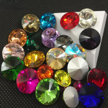All Sizes Colors Glass Rivoli Crystal Fancy Stone 6mm 8mm,10mm,12mm,14mm,16,18mm Jewelry Stones AB, Pink,Siam Red can Mix