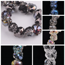14mm Skull Head Faceted Crystal Glass Loose Beads for Jewelry Making DIY Crafts
