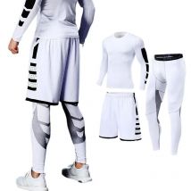 Men's Running Tracksuit Training Fitness Sportswear Set Compression Leggings Sport Clothes Gym Tight Sweatpants Rash Guard Lycra