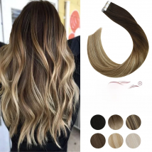 Ugeat Tape in Human Hair Extensions 12-24" Machine Remy Hair Real Hair Ombre Blonde Color Hair 2.5g/ Pcs 50G/20 Pcs
