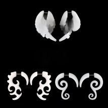 2PC Acrylic Ear Studs Earring Fake Spiral Ear Taper Plug Gauges Twist Expander Earring Cheater Stretchers Piercing Body Jewelry