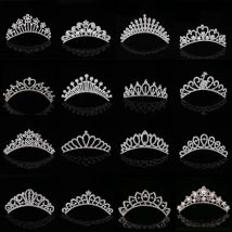 Women Crystal Tiaras and Crowns Headband Kid Girls Bridal  Wedding Party Accessiories Crowns Princess Hair Jewelry Headdress