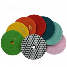 100mm 4" Dry/Wet Diamond Polishing Pads Buff for Granite Marble Concrete Stone Repair Edging Counter with Grinder Polisher
