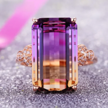 Cellacity luxury 925 silver ring jewelry with rectangle tourmaline gemstone Engagement Wedding Party Jewelry Anniversary