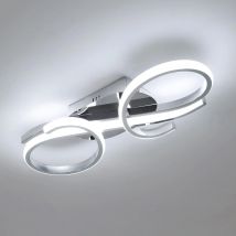 Plafoniera argento di forma geometrica, lampada da soffitto a LED da 36 W dal design creativo, lampada da parete per camera da letto, soggiorno, corridoio
