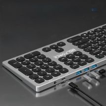Spanish wireless keyboard with ñ bluetooth for tablet low profile keyboards Aluminum rechargeable Noiseless in russian keypad