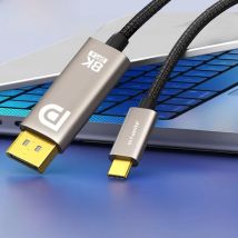DisplayPort to USB C Cables 8K60Hz Bidirectional 4K HDR 32Gbps Type C to DP Cable Cord Wire For MacBook iPad Oneplus Samsung